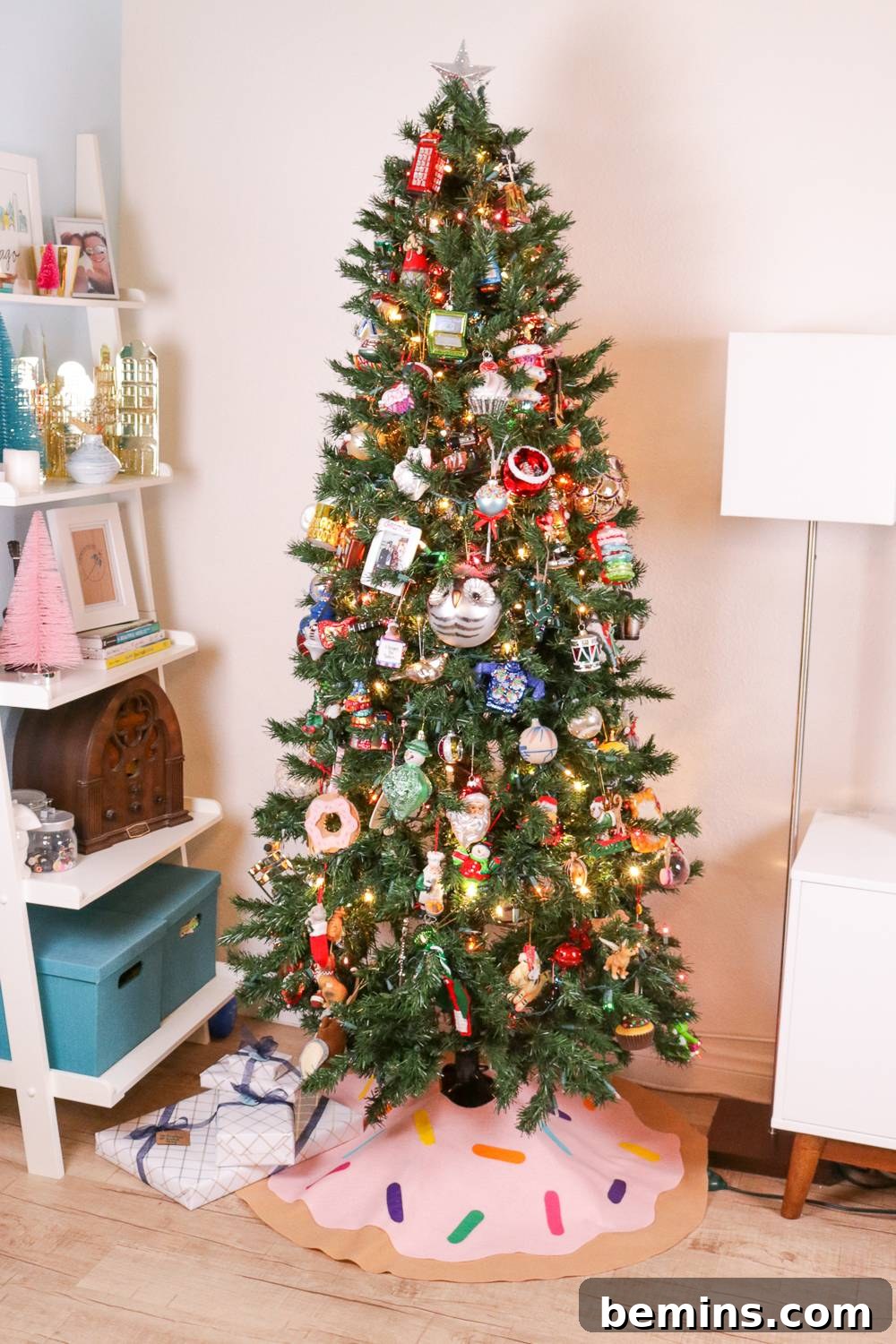 DIY Donut Tree Skirt in Progress
