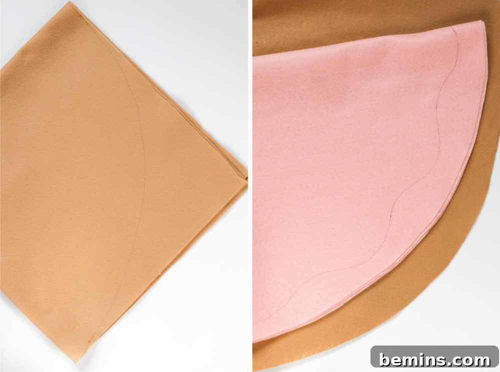 Cutting the Felt Squares