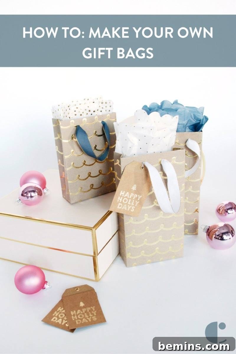 Wrapping Paper Wonders: DIY Gift Bags 9 Gift-wrapping emergency? No problem! Learn how to make quick gift bags out of wrapping paper, ribbon, and a bit of glue.