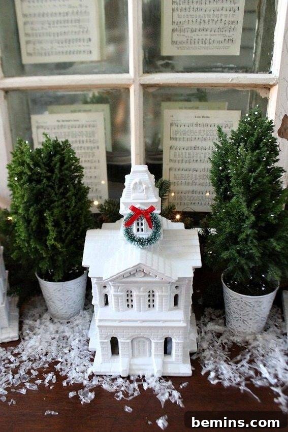 Thrift Store Christmas: Unique & Budget-Friendly Decor 7 Spray Painted Thrift Store Christmas Village Houses