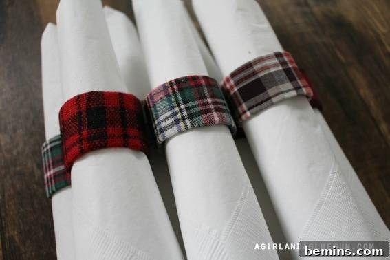 Thrift Store Christmas: Unique & Budget-Friendly Decor 10 Flannel Napkin Holders Made from Thrift Store Shirts