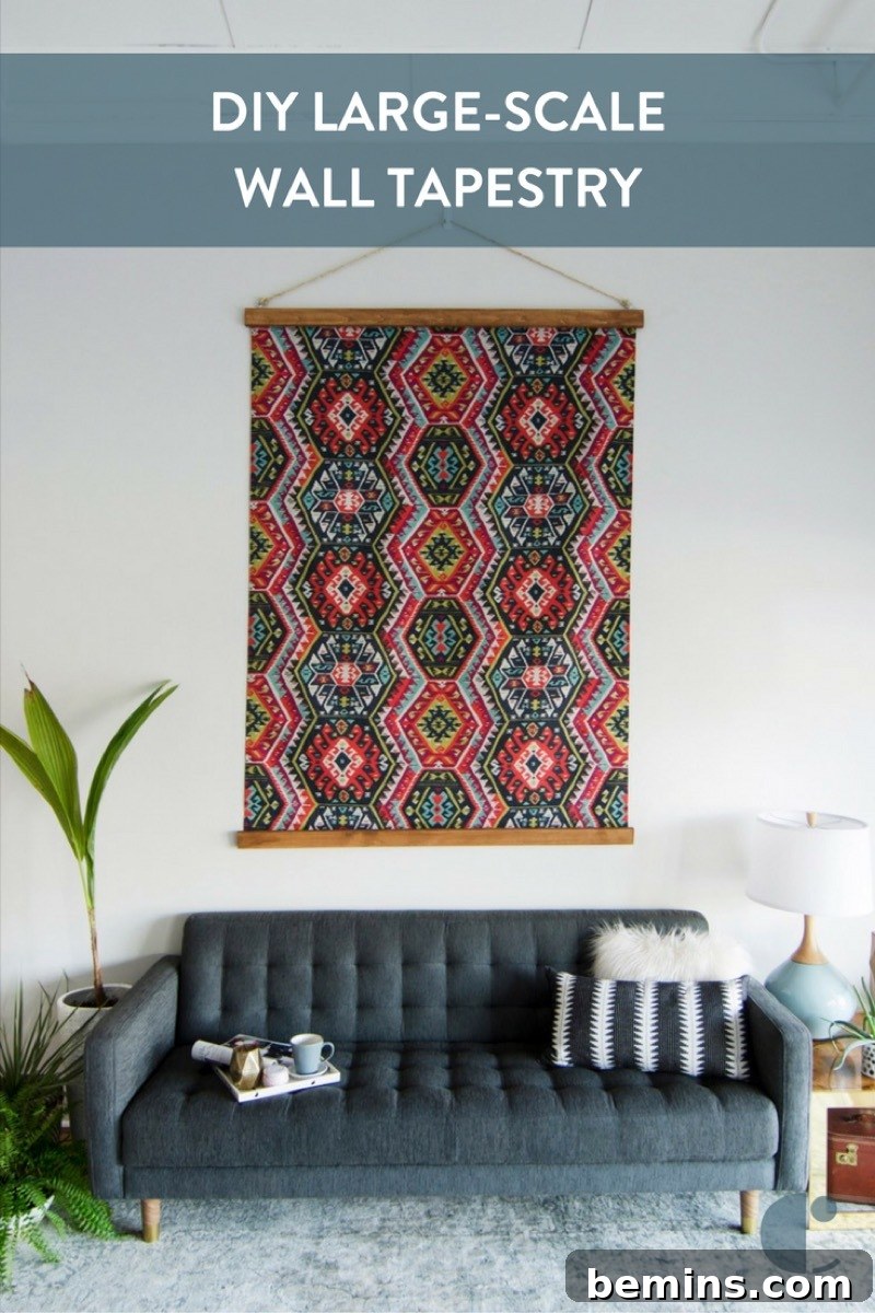 DIY Large-Scale Tapestry Wall Art: Transform Your Space with Fabric