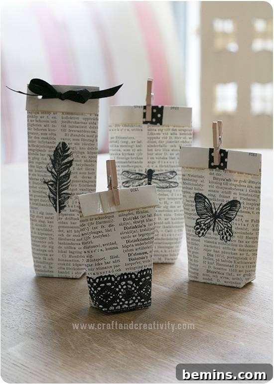 Gift Packaging with Book Pages