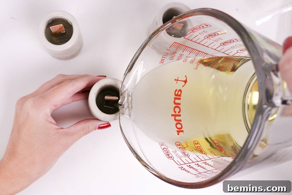 Adding fragrance and color to melted soy wax