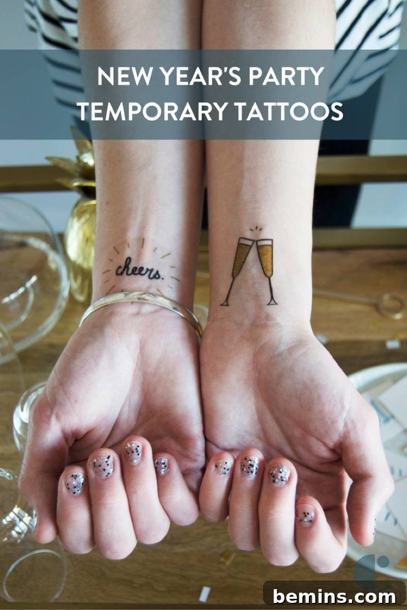 Say "hello" to the new year with these temporary tattoos you can print at home!