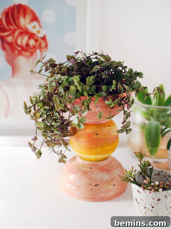 DIY Totem Planter in Detail