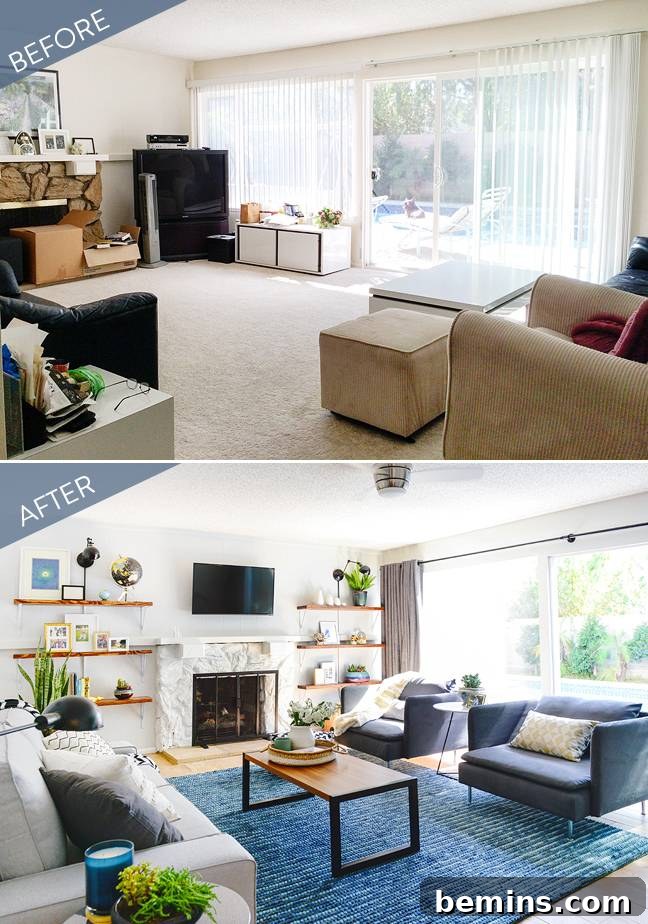 From Dated to Dreamy A Living Room Transformation 4 Inspiring living room transformation for home decor ideas - share on Pinterest!