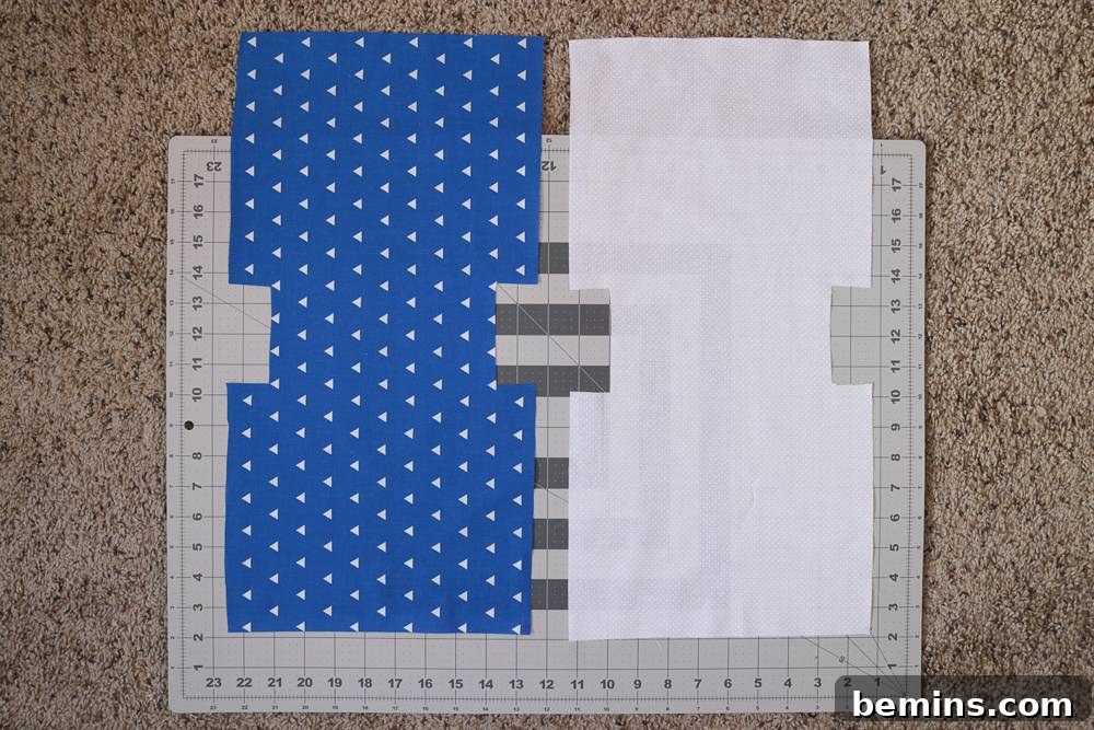 DIY Easy-Sew Lunch Bag - Cut Fabric