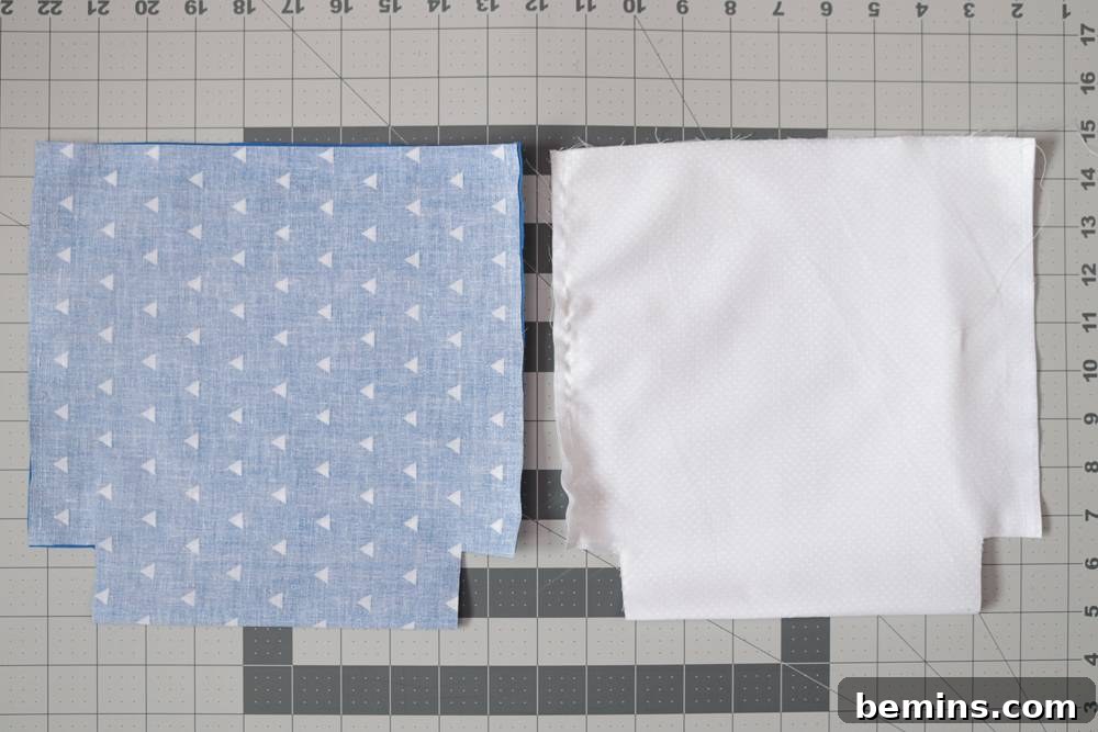 DIY Easy-Sew Lunch Bag - Cut Notches