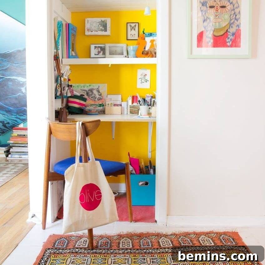 30 Impeccably Organized Studios for Creative Genius 35 Eye Candy: 20 Tiny But Functional Home Workspaces, showcasing compact office designs.