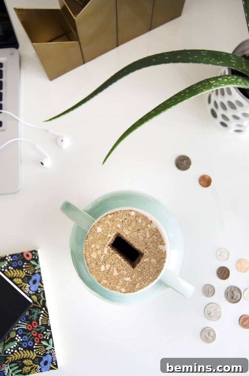 Vase to Vault: The Thrifty Home Decor Upgrade 13 Put a cork in it! Learn how to make a custom cork top to turn any jar or vase into a "piggy" bank.