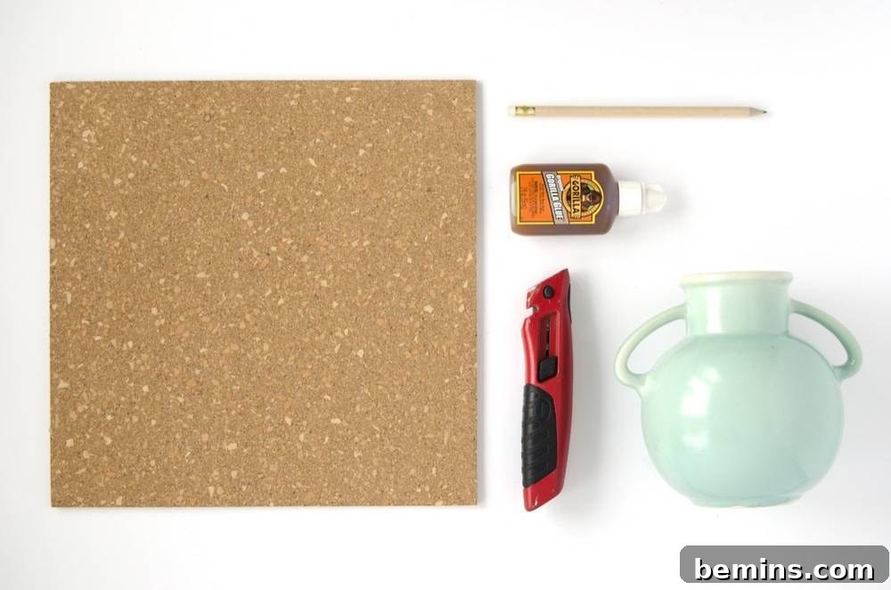 Vase to Vault: The Thrifty Home Decor Upgrade 3 Materials needed to create a DIY savings bank from a vase