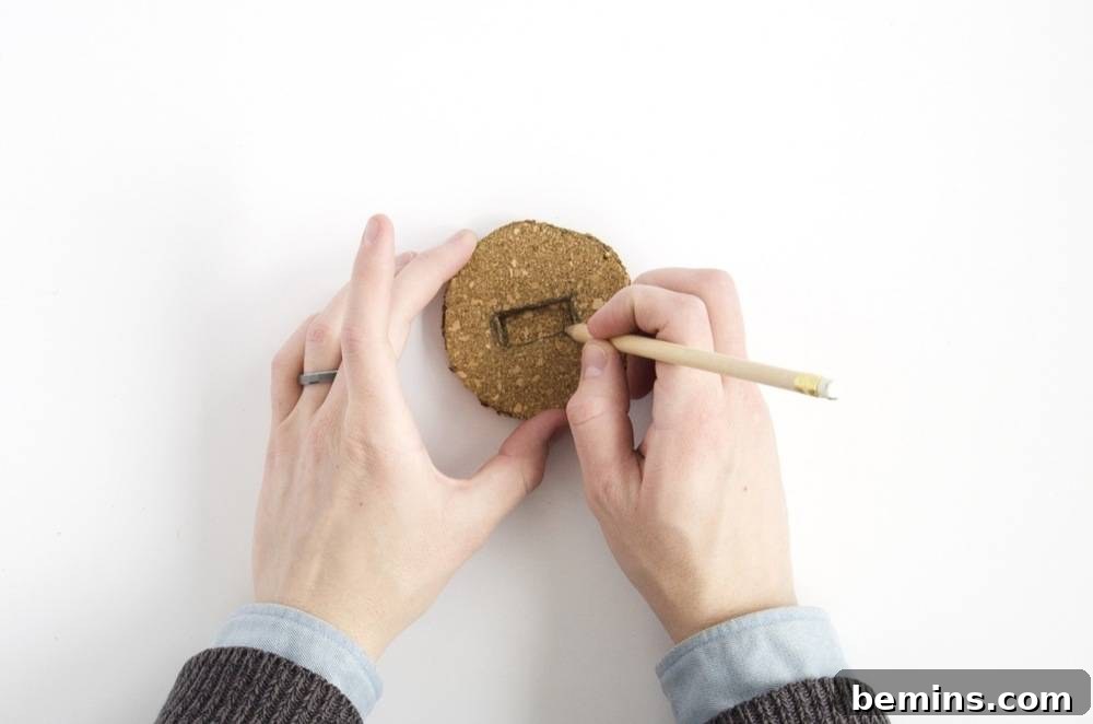 Vase to Vault: The Thrifty Home Decor Upgrade 8 Use first cork as a template to trace others!