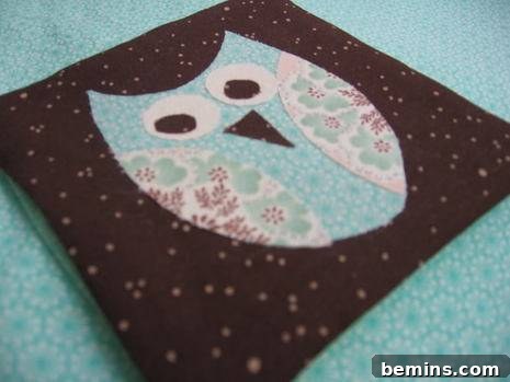 Turn the coaster right-side out and hand-stitch the opening.