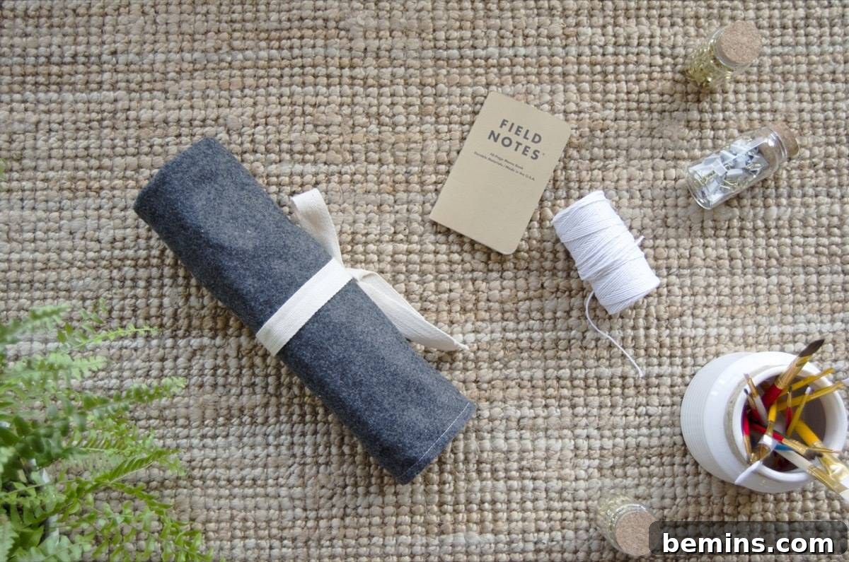 Clean out your junk drawer and keep it in this easy rollup organizer.