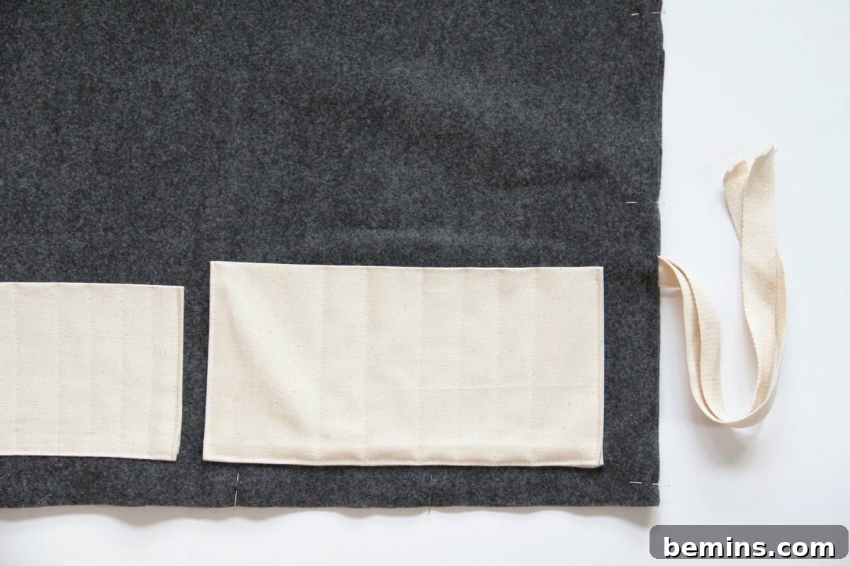 DIY Roll Organizer: Attach straps!