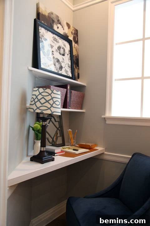 Tiny Home Office Idea: Corner Workspace Solution