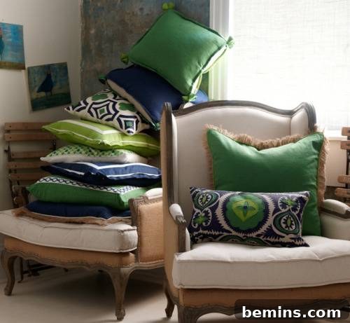 Spruce Up Your Space: 10 Fresh Green Decor Ideas 11 Green Throw Pillows: Simple Decor Update