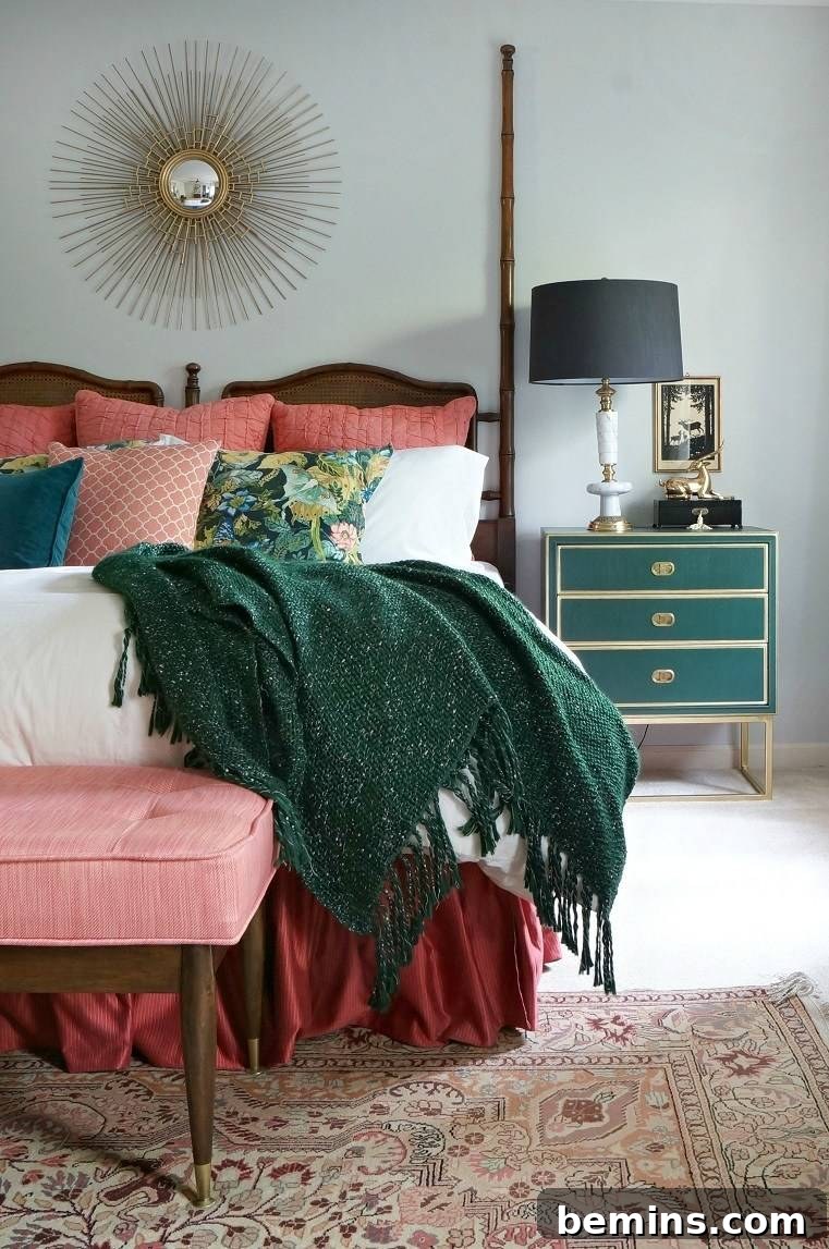 Spruce Up Your Space: 10 Fresh Green Decor Ideas 3 Green Nightstand: Bedroom Accent