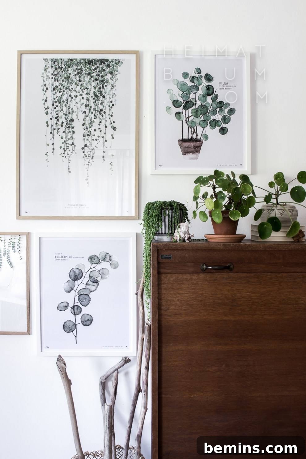 Spruce Up Your Space: 10 Fresh Green Decor Ideas 5 Green Botanical Prints: Wall Decor Idea