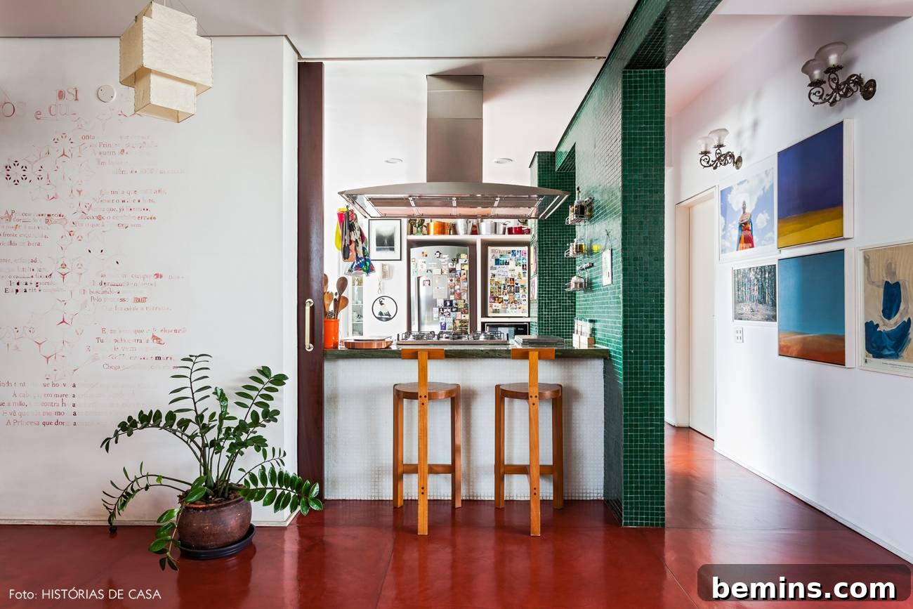 Spruce Up Your Space: 10 Fresh Green Decor Ideas 6 Green Accent Wall: Tiled Kitchen