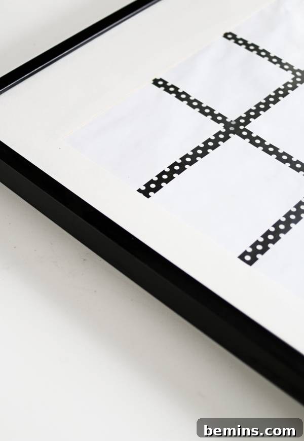 Assembling Chore Chart in Frame