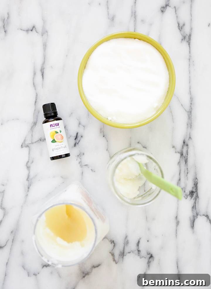 Ingredients for Sugar Scrub