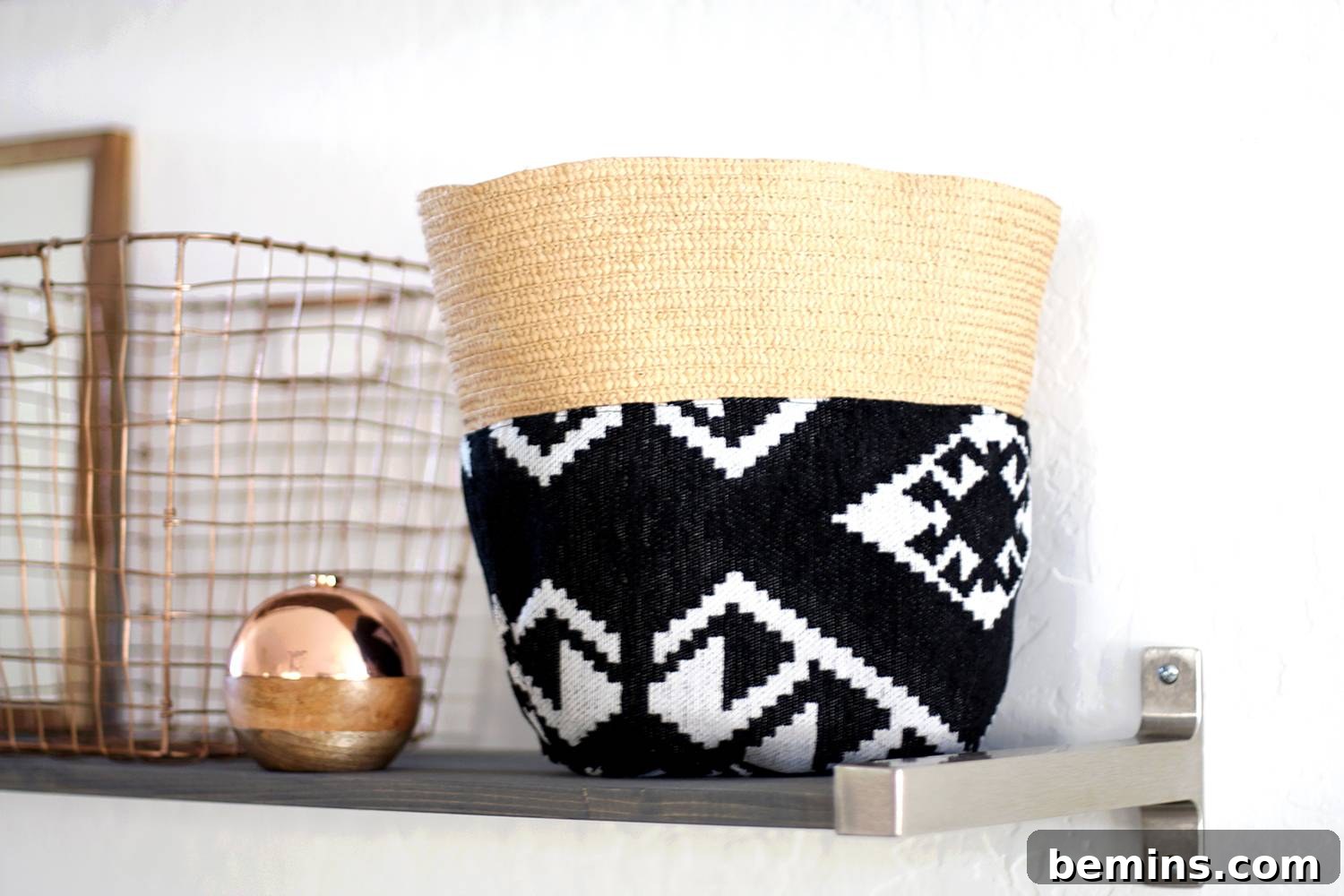 20 DIY Bins, Boxes, and Baskets for Ultimate Home Organization 11 DIY Stylish Fabric Storage Bin from a Basic Tote