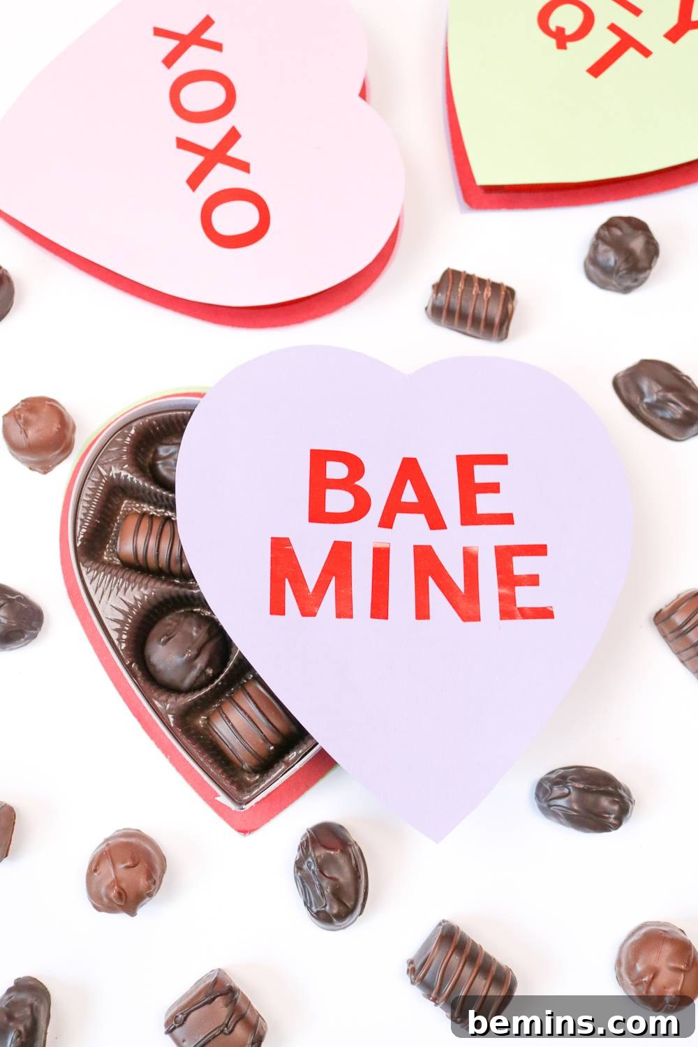 DIY Conversation Heart Chocolate Boxes - Step by Step