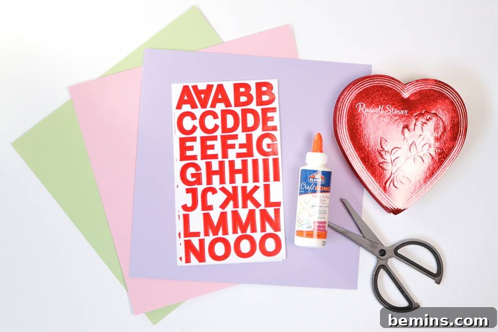 DIY Conversation Heart Chocolate Boxes - Close Up
