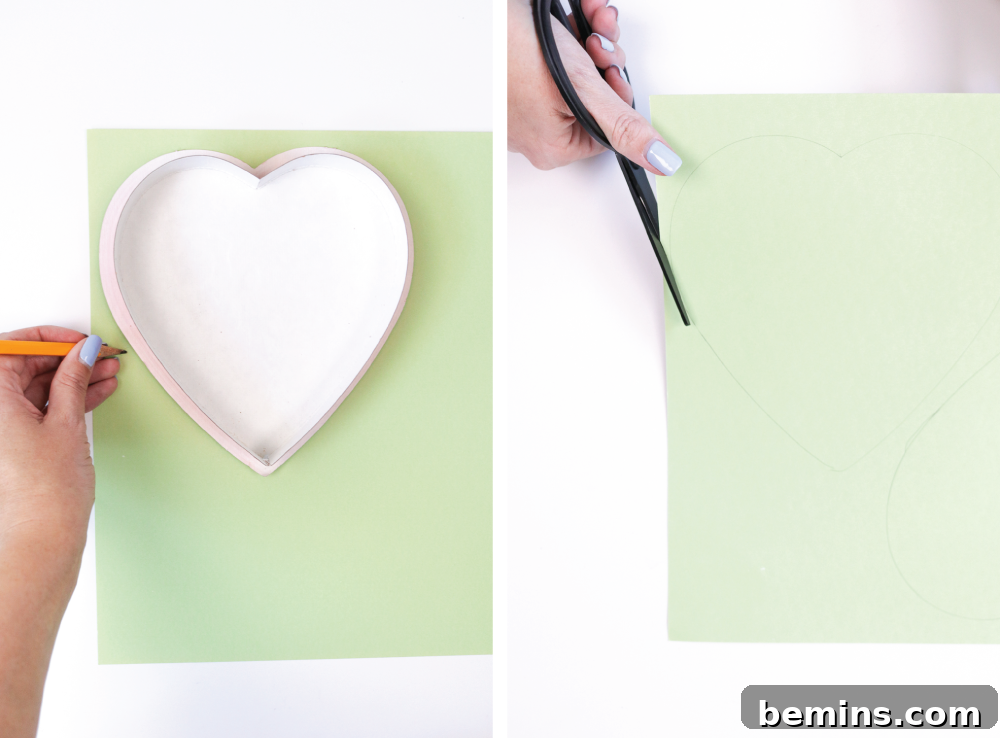 Materials for DIY Conversation Heart Chocolate Boxes