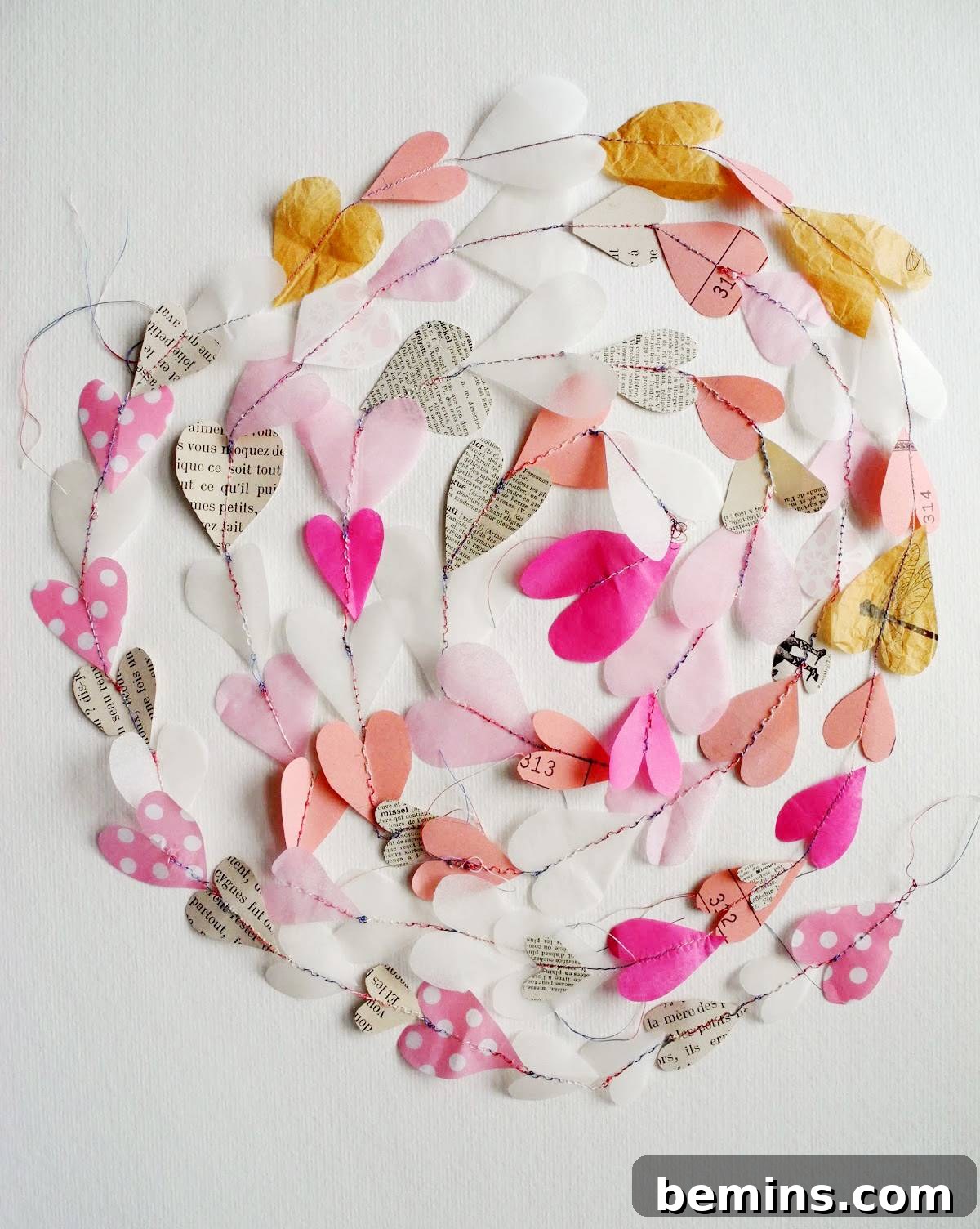 Paper Garland Made from Scrapbooking Leftovers