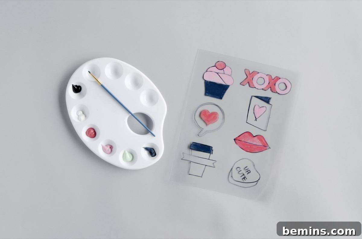 Craft Your Love: DIY Enamel Pins for Valentine's Day 5 Using shrink paper, you can make your own faux enamel pins!