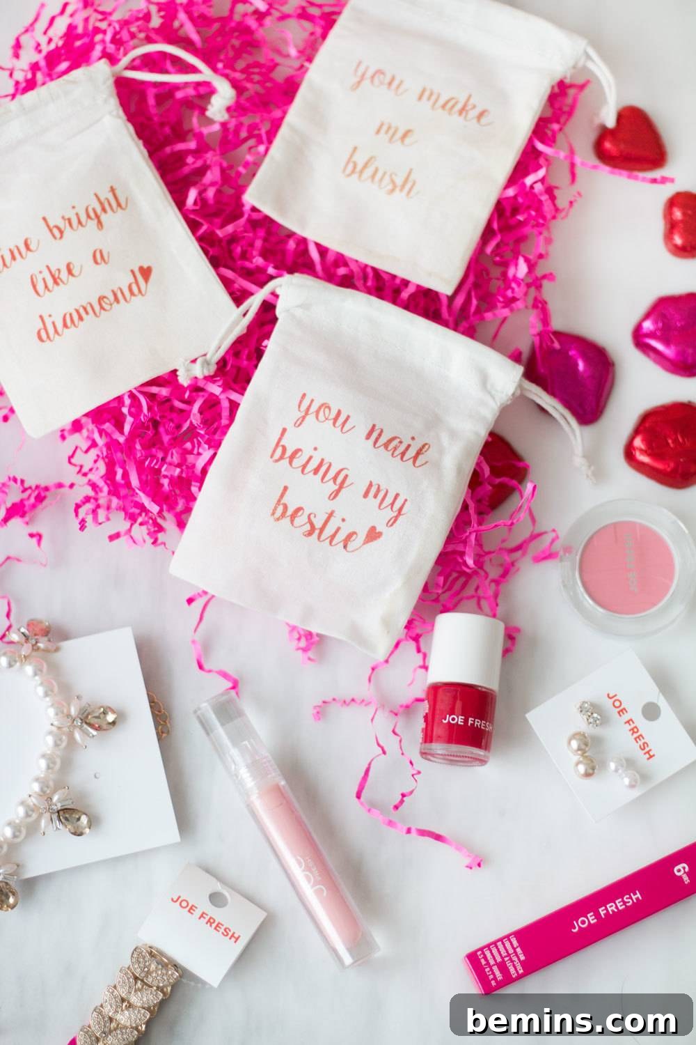 Galentine's Day Party Favors with Iron-On Designs