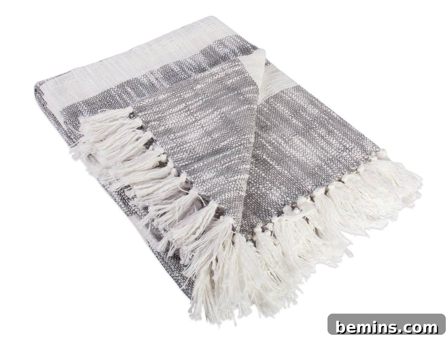 Irresistibly Cozy: 20 Scandinavian Pillows and Throws to Transform Your Home 3 Handloom Slub Striped Throw Blanket