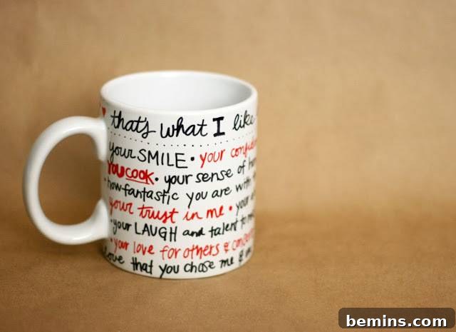 Last-Minute Valentine's Day Gifts That Will Steal Their Heart 14 Sharpie Mug with Love Notes