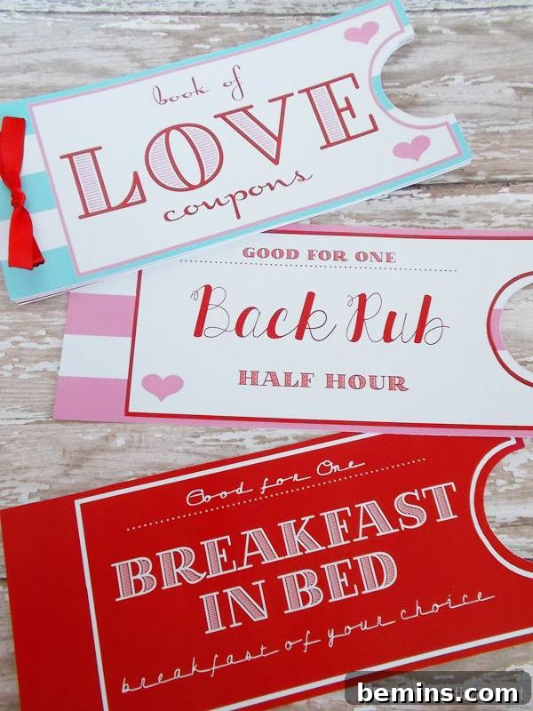Last-Minute Valentine's Day Gifts That Will Steal Their Heart 18 Stylish Printable Love Coupons