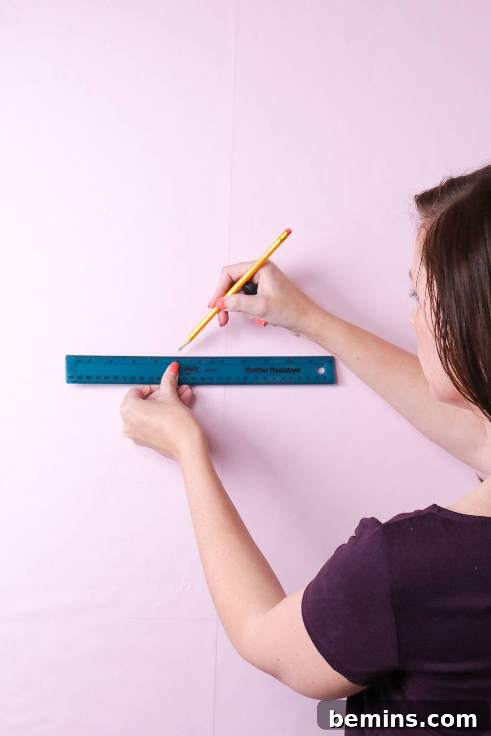 Trimming excess TemPaint Peel-and-Stick Paint
