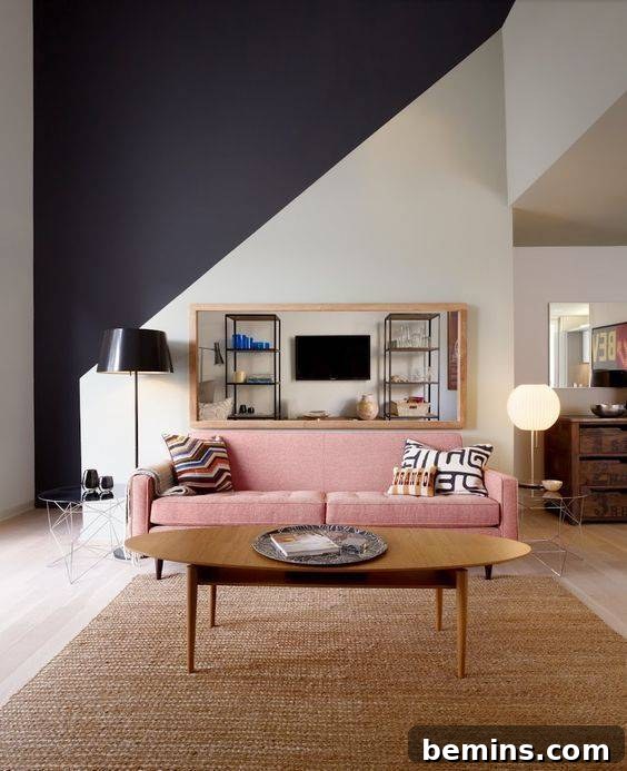 Painting architectural details highlights them and creates a focal point.