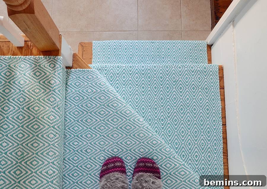The $120 Stair Runner Secret Easy DIY Install 14 The Easiest Way To Add A Stair Runner For Under $120