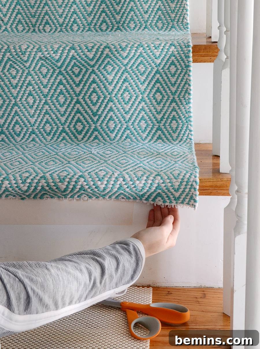 The $120 Stair Runner Secret Easy DIY Install 8 The Easiest Way To Add A Stair Runner For Under $120