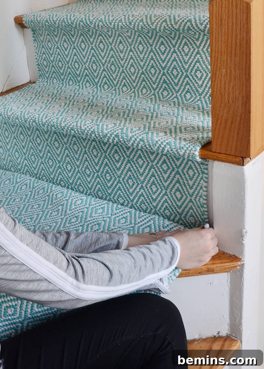 The $120 Stair Runner Secret Easy DIY Install 10 The Easiest Way To Add A Stair Runner For Under $120