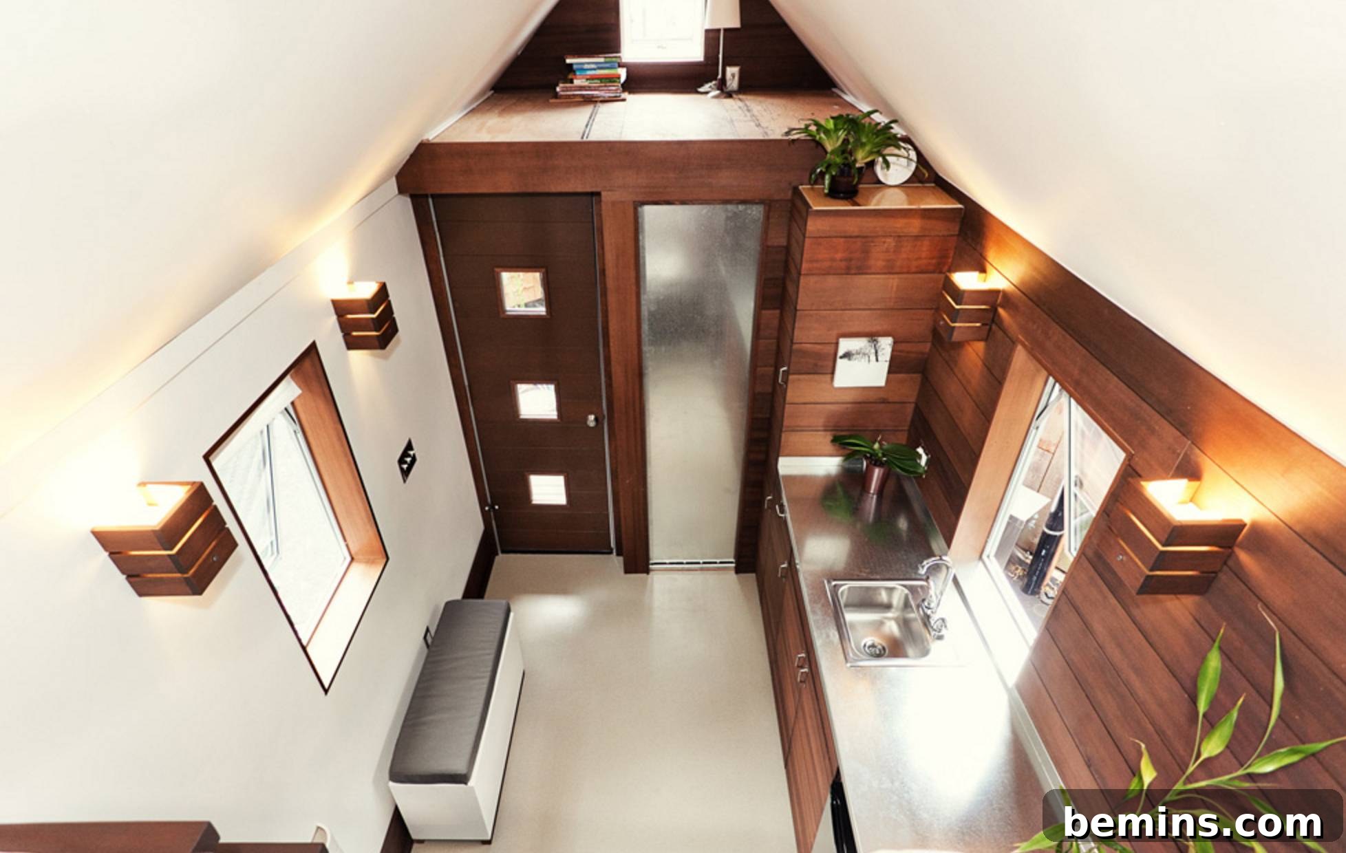 Tiny House with Mixed Material Interior
