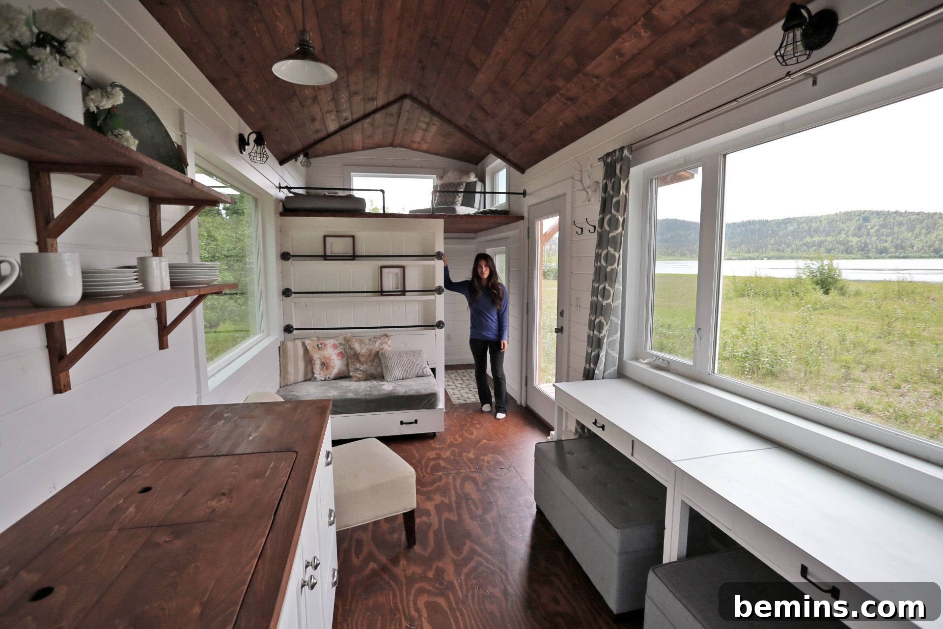 Farmhouse Style Tiny House with Shiplap Walls