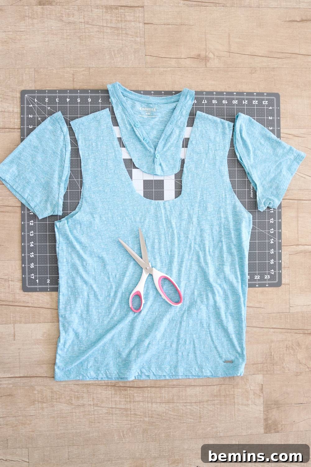 Cut T-Shirt Sleeves and Neckline