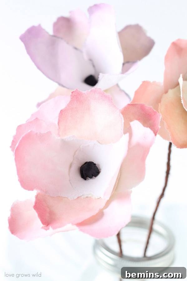Torn Paper Floral Art DIY