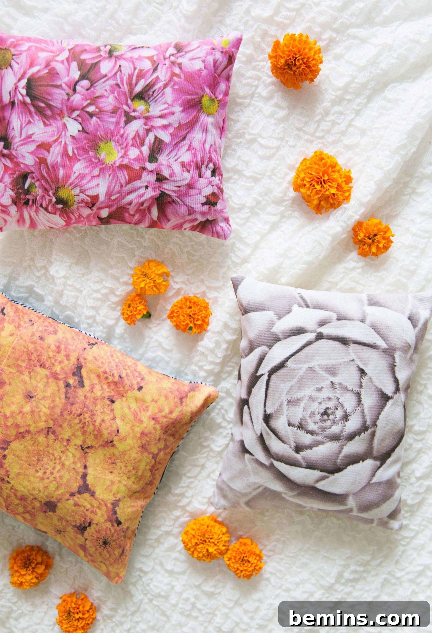 Floral Photo Pillows DIY