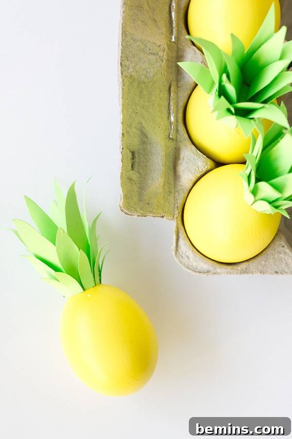 50 Creative Easter Egg Decorating Ideas 11 Pineapple egg decoration