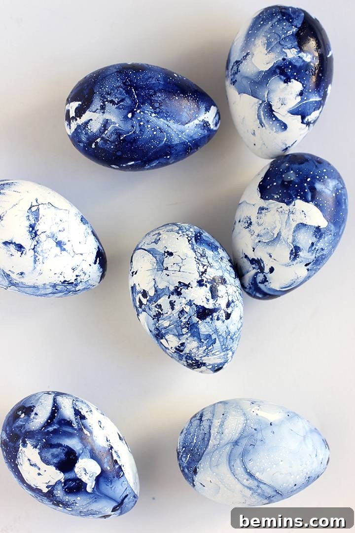50 Creative Easter Egg Decorating Ideas 12 Indigo eggs