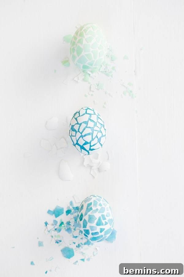 50 Creative Easter Egg Decorating Ideas 19 Mosaic Easter Eggs